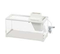 Desktop Aquarium - Aquarium Clock | Quiet Low Voltage Tabletop Aquarium with Water Pump, Large Mouth, Leakproof, Illuminated Small Aquarium for Tables, Desks and Shelves