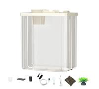 Desktop Aquarium, Desktop Aquarium | Clear with Air Pump Light Atmospheric Modern with Artificial Flowers for Table Decoration