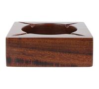 Desktop Ashtray Wooden Wind Resistant Simple Brown for Outdoors