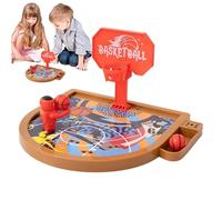 Desktop Basketball - Finger Flick Game, Mini Hoop Set with Accurate Scoring System, Competitive Table Sport, Portable Toy, Engaging Family Activity for Home School Room Indoor Vacation Fun