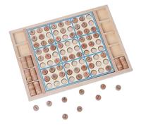 Desktop Board Game - 30x22cm Wood, Educational Number Game, Brain Teaser Puzzle, Multi-Level Challenge Set | Great for Boys Girls Playtime, Travel Learning Activity, Home School Practice, Interact