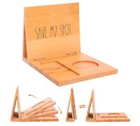 Desktop Book Stand, Practical Wood Book Stand with Pen Slot Wood Holder Foldable Display Rack Multifunctional Reading Tool for Reading,Recipe,Textbook