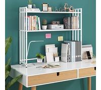 Desktop Bookcase Desk Storage Shelves 2-Tier Adjustable Storage Rack for Desktop, Multi-Functional Organizer for Home, Office, Library and Dorm