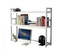 Desktop bookshelf 2 Tier Desktop Bookshelf/Storage Rack - Printer Stand, Desktop Bookcase For Computer Desk, Multipurpose Wood Countertop Hutch Bookshelf, Adjustable Display Shelf Rack Organizer ( Col
