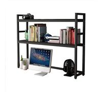 Desktop bookshelf 2 Tier Desktop Bookshelf/Storage Rack - Printer Stand, Desktop Bookcase For Computer Desk, Multipurpose Wood Countertop Hutch Bookshelf, Adjustable Display Shelf Rack Organizer ( Col