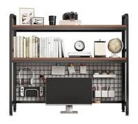 Desktop Bookshelf, 2-Tier Multipurpose Countertop Storage Rack, Open Display Stand for Office and Home Use