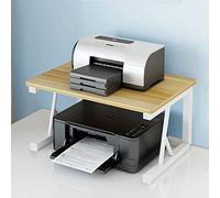 Desktop bookshelf 2 Tier Printer Stand - Desktop Bookshelf/Storage Rack, Kitchen Spice Rack, Living Room Photo Display Stand, Floor-Standing Wrought Iron Bookcase, Easy To Assemble, 3 Colors ( Color :