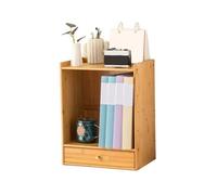 Desktop Bookshelf Minimalism Bamboo Tabletop Bookshelf with Drawer Home Dormitorie Storag Rack