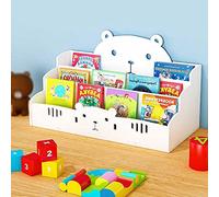 Desktop Bookshelf,Wood Book Rack For,Cute Baby Picture Book Stand Bookcase,'s Toy Storage Organizers For Bedroom Playroom-Bear a 48.5x25x29cm(19x10x11inch)