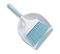 Desktop Broom and Dustpan Set with Soft Bristles, Blue | Flexible Fine Brush Head for From Computer Bed Sheets and Hard to Reach Area for Offices Home Use