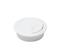 Desktop Cable Hole Cover 1/2/4pcs Wire Hole Cover Outlet Port Table Computer PC Desk Round Cable Grommet Line Holder White Black Redbrown 50mm/60mm/80mm(White 60mm,1pcs)