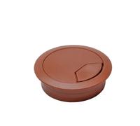 Desktop Cable Hole Cover 1/2/4pcs Wire Hole Cover Outlet Port Table Computer PC Desk Round Cable Grommet Line Holder White Black Redbrown 50mm/60mm/80mm(Redbrown 50mm,1pcs)