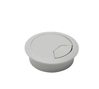 Desktop Cable Hole Cover 1/2/4pcs Wire Hole Cover Outlet Port Table Computer PC Desk Round Cable Grommet Line Holder White Black Redbrown 50mm/60mm/80mm(Light Grey 50mm,2pcs)