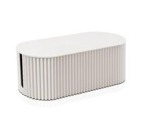 Desktop Cable Management Box, Large Cord Organizer for Power Strip, Small Surge Protector Holder for Home Office Desk 30x13x11cm (11.8x5.1x4.3in)