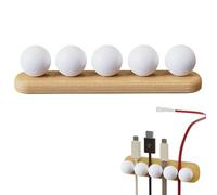 Desktop Cable Organiser - Cable Clip Holder, Cable Manager, Effective Cable Organiser with Self-Adhesive Backing, Desk Cable Holder, Cable Holder with 4 Slots, Charging Cable Management, In