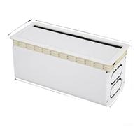 Desktop Cable Tidy Box 30cm Aluminum Alloy Construction(White)