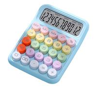 Desktop Calculator, 12 Digit Basic Desk Calculator with Large LCD Display Standard Mechanical Switch Big Buttons for Office, School, Home, Business (Sky Blue)