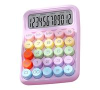 Desktop Calculator, 12 Digit Basic Desk Calculator with Large LCD Display Standard Mechanical Switch Big Buttons for Office, School, Home, Business (Purple)