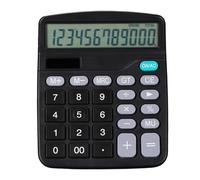 Desktop Calculator 12 Digit Large LCD Display Big Button Solar Battery Powered Multifunction Calculator for Office School Home Students Accountants