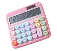 Desktop Calculator - 6.02in Large LCD Display | Colorful Accounting Tool - Precise Business Calculating Professional ABS Material Features A Tilted Screen For Efficient Office And School Tasks.