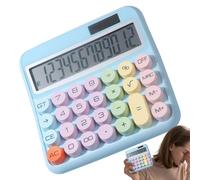 Desktop Calculator - 6.02in Large LCD Display | Colorful Accounting Tool - Precise Business Calculating Professional ABS Material Features A Tilted Screen For Efficient Office And School Tasks.