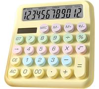 Desktop Calculator Cute Candy Color - 12 Digit Standard Basic Calculator, Cute Desk Dopamine Color Design, As a Gift for Colleagues, Kids,Classmates