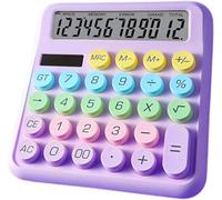 Desktop Calculator Cute Candy Color - Standard Basic Calculator, Cute Desk 12 Digit Calculator Dopamine Color Design, As a Gift for Colleagues, Kids,Classmates