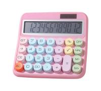 Desktop Calculator, Large LCD 12 Digits | ABS Material with 15 Degree Tilt 220 G, Electronic Machine with Large Coloured Buttons for Accounting Finance School Banking Al De