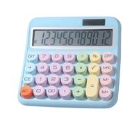 Desktop Calculator, Large LCD 12 Digits | ABS Material with 15 Degree Tilt 220 G, Electronic Machine with Large Coloured Buttons for Accounting Finance School Banking Al De