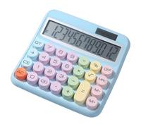 Desktop Calculators - 12 Digits Calculator Machine with Big Buttons - 15 Degree Tilt Screen with 13cm LCD Display Colorful Adding Machine for Finance Accounting Office