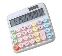 Desktop Calculators - Big Button 12 Digit Calculator | 15 Degree Tilt Colorful Screen Adding Machine, 5 Inch LCD Screen, for Home Work, School, Business