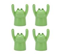 Desktop Card Holder, Resin Cartoon Animal Shape, 4Pcs Cute Photo Clips - Durable Material, Multifunctional for Office School Home Decoration (Frog)