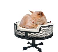 Desktop cat litter detachable rotating metal high-end pet bed