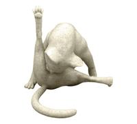 Desktop Cat Statues - Funny Abstract Cat Sculpture, Adorable Licking Butt Figurine, Modern Decorative Ornament, Creative Animal Art Piece | Aesthetic Desktop Statue For Bookshelf Desk Tv Cabinet Home