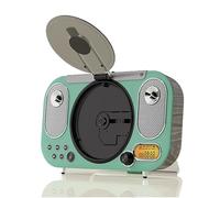 Desktop CD Player with Bluetooth, HiFi Speakers, USB TF Playback, LED Display, Headphone Jack, Anti-Skip, Rechargeable Music Player
