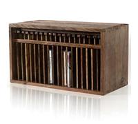 Desktop CD Storage Rack, Wooden CDs Holder Rack Organizer, DVD & CD Storage Box Display Holder, CD Cases 14 X 1.4 X 14.5cm, Holds 19 Standard CDs Cases