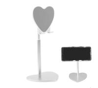 Desktop Cell Phone Holder, Tablet Stand for Desk,Adjustable Metal Heart Shaped Mobile Phone Holder for Desk - Universal Adjustable Desk Stand Retractable
