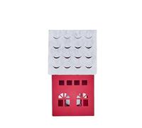 Desktop Christmas House Candle Not Included Christmas Decoration for Christmas Eve (D, One Size)