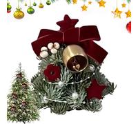 Desktop Christmas Tree - 16cm PVC Miniature Waterproof Christmas Tree Centerpieces | Miniature Christmas Tree with Bell | Small Desktop Christmas Tree For