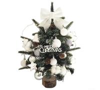 Desktop Christmas Tree with DIY Material Packaging, Compact PE Build for Holiday Decoration on Small Surfaces Including Shelves and Desks (D)