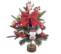 Desktop Christmas Tree with DIY Material Packaging, Compact PE Build for Holiday Decoration on Small Surfaces Including Shelves and Desks (B)