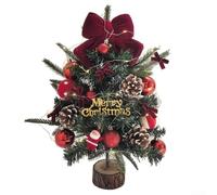 Desktop Christmas Tree with DIY Material Packaging, Compact PE Build for Holiday Decoration on Small Surfaces Including Shelves and Desks (C)