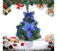 Desktop Christmas Tree with Lights - 15.7 Inches Seasonal Decoration,Small Tabletop Artificial Christmas Tree,for Home Room Winter Office Party Table Centerpiece