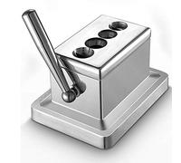 Desktop Cigar Cutter Stainless Steel Four Hole Cigar Scissors Sharp Puncher 52 and 60 Ring Gauge Straight Cutters 52 and 58 Ring Gauge V-Cutters,steel
