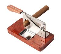 Desktop Cigar Cutter, Table Top Table Cigar Guillotine for Ring Gauge 42 Cigars, Sturdy Structure, Cutting Neatly and Precisely, Stainless Steel Ashtray, for Indoor or Outdoor Decor, Gift