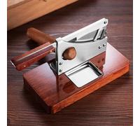 Desktop Cigar Scissors, Knife-Shaped Sharp Cutter, Stainless Steel Rosewood Base, Can Cut 25mm Cigars, Birthday Gift for Men