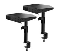 Desktop Clip-On Speaker Stand, Set Of 2 Monitor Speaker Stand Riser, with USB/TYPE-C Interface, 323x232mm Metal Tray, Height 240-350mm, Load Capacity 15KG, for Studio