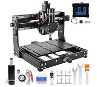 Desktop CNC Router for Metal Wood Carving, Engraving Machine for Woodworking, Milling Plastic Acrylic Cutting with Limit Switches and Controller
