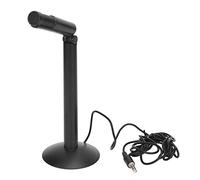 Desktop Computer Mic, Adjustable Bracket 360 Degree All Round Sound Pickup Foldable Black Condenser Desk Microphone Sensitive for Conference