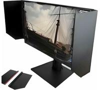 Desktop Computer Monitor Hood, Adjustable Angle Monitor All-Sides Coverage Sun Shade Portable Monitor Light Shields, Computer Display Shading Side Panel for Office Play Games